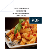 Skills Proficiency Certificate (Food Preparation) (Portfolio)