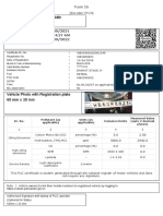 Vehicle Photo With Registration Plate 60 MM X 30 MM: Pollution Under Control Certificate