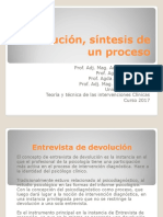 Devolución, Síntesis de Un Proceso 2