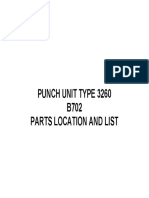 Punch Unit Type 3260 B702 Parts Location and List