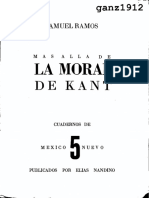 RAMOS, SAMUEL - Más Allá de La Moral de Kant