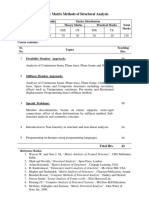 SE501: Matrix Methods of Structural Analysis