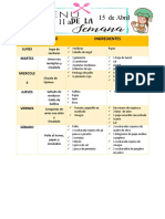 Menú de La Semana 20