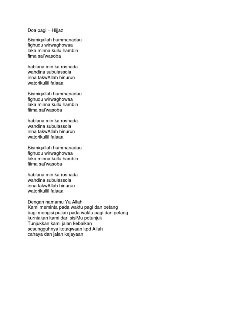 Doa Pagi Pdf