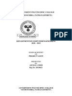 Government Polytechnic College Vechoochira, Pathanamthitta: Ajumal Anish Reg No: 20130611