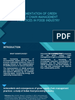 Implementation of Green Supply Chain Management Practices in Food Industry