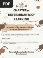 Determinants of Learning