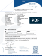 Certificado de afiliación al PBS EPS EMSSANAR EPS SAS Movilidad Régimen Contributivo