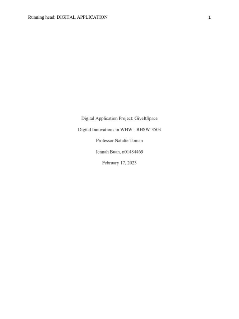 Digital application project pdf mindfulness thought