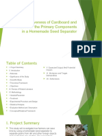 The Effectiveness of Cardboard and Plastic As The Primary Components in A Homemade Seed Separator