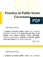 Practices in Public Sector Governance
