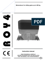 ROY4. Instruction manual. Motoreducer for sliding gates up to 400 kg.