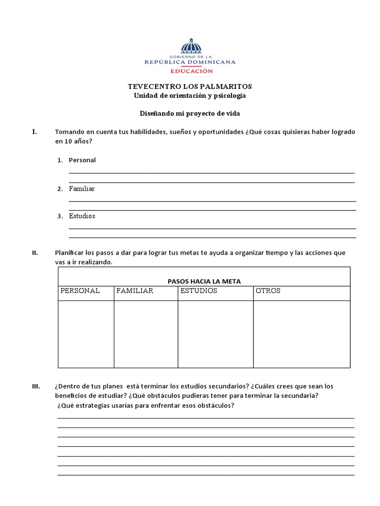 Proyecto de Vida | PDF | Crecimiento personal y profesional