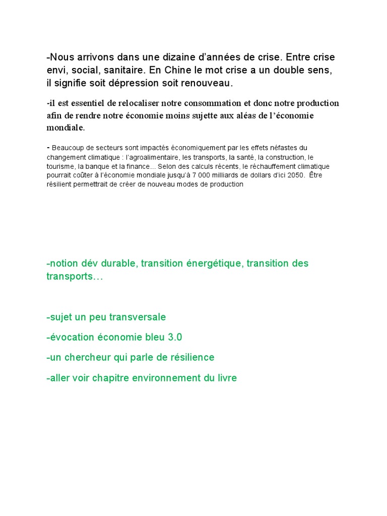 La résilience au cœur du futur humain | PDF
