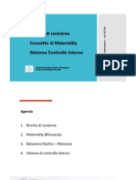 Rischio Di Revisione Concetto Di Materiality Sistema Controllo Interno