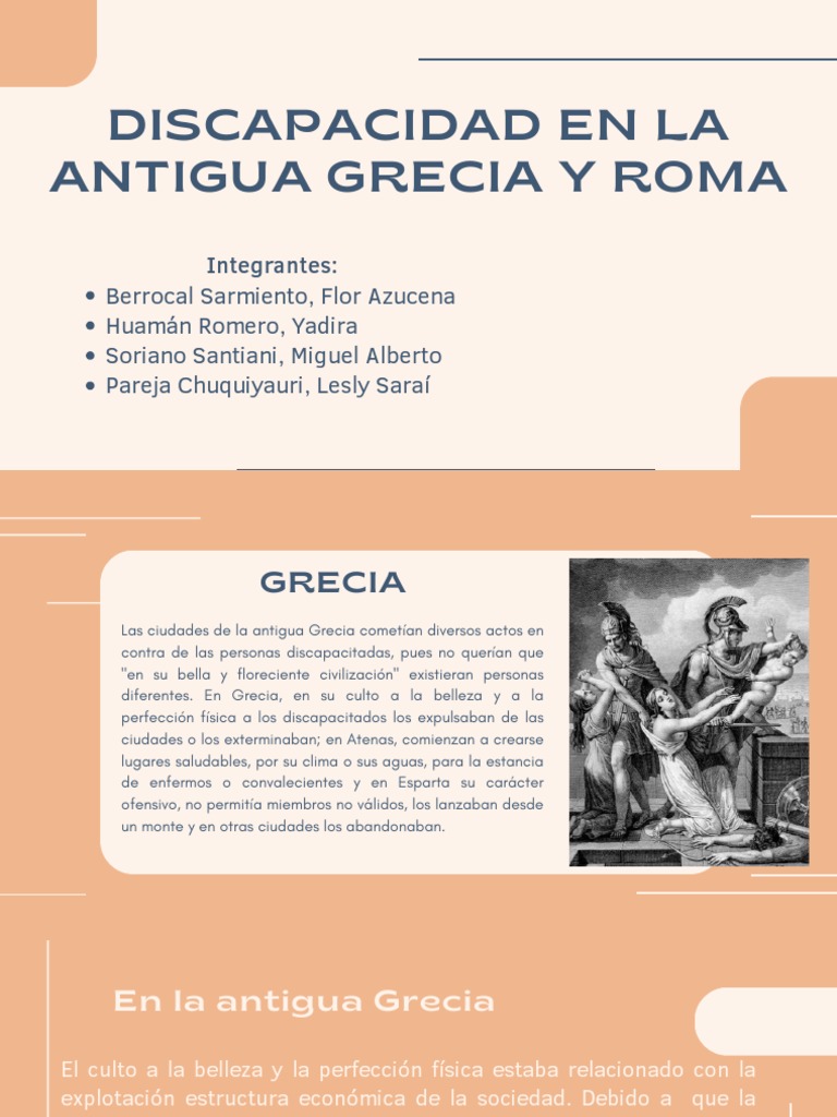 Discapacidad en Antigua Grecia y Roma | PDF | Antigua Grecia | Invalidez