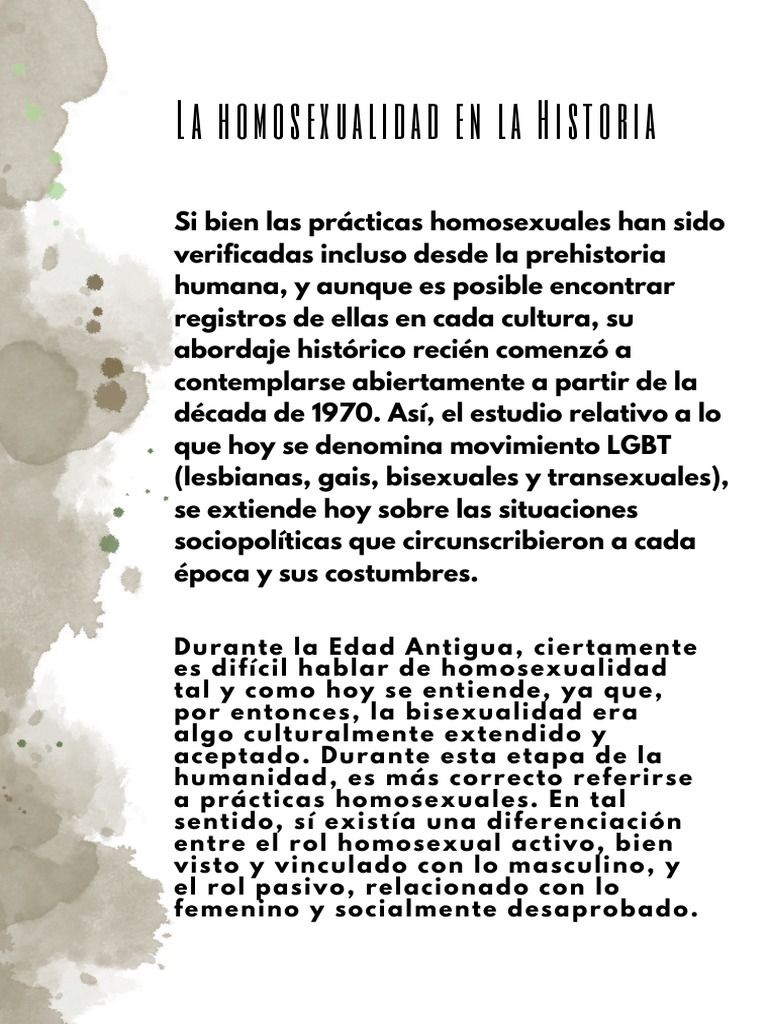 Historia de la Homosexualidad en Culturas | PDF | Homosexualidad | LGBT