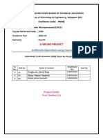 Microprocessor Arithmetic Operations Macro Project