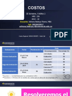 Costos: III Semestre, Créditos 2 NRC: 259 2023 - 10