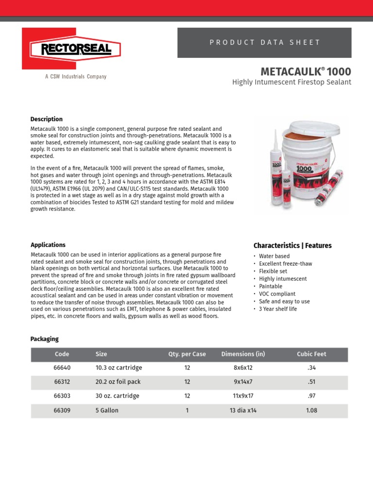 RectorSeal 66640 Specification Sheet PDF Implied Warranty Concrete