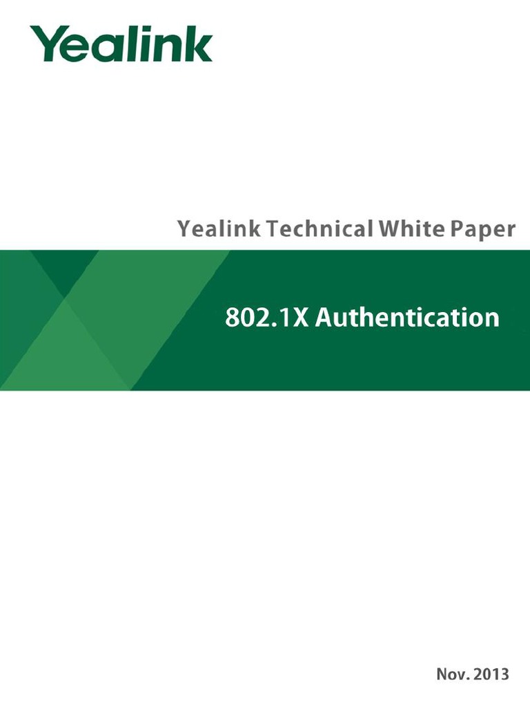 Yealink 802 1x authentication pdf transport layer security