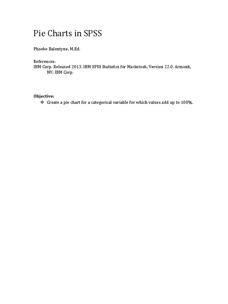 Creating Pie Charts in SPSS | PDF
