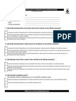 Lista de Verificación para La Evaluación de La Conducta Suicida