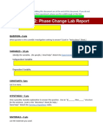 Project 2 Phase Change Lab Report