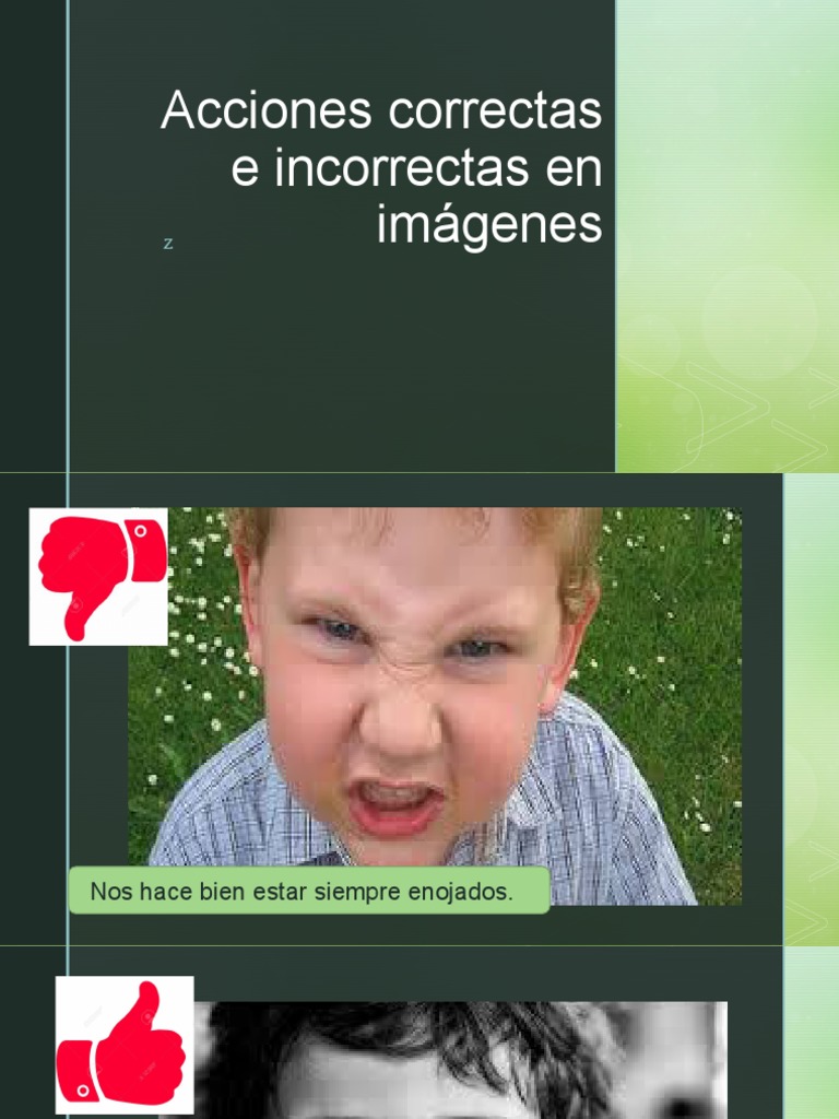 Acciones Correctas e Incorrectas de Convivencia | PDF