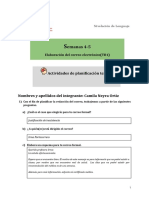 Emanas 4-5: Actividades de Planificación Textual