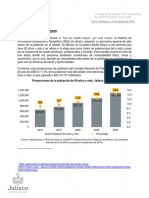 Día Del Adulto Mayor 2020: Proyecciones de La Población de 60 Años y Más, Jalisco 2010-2030