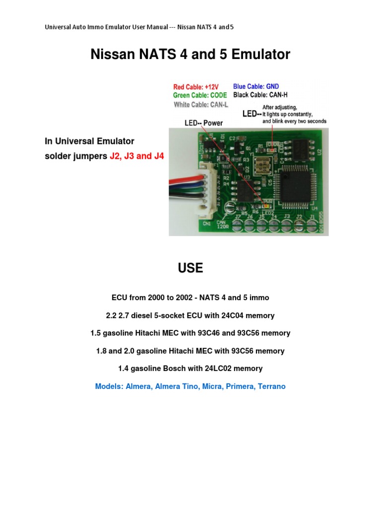 Nissan NATS 4 and 5 Emulator | PDF | Motor Vehicle | Cars Of Japan
