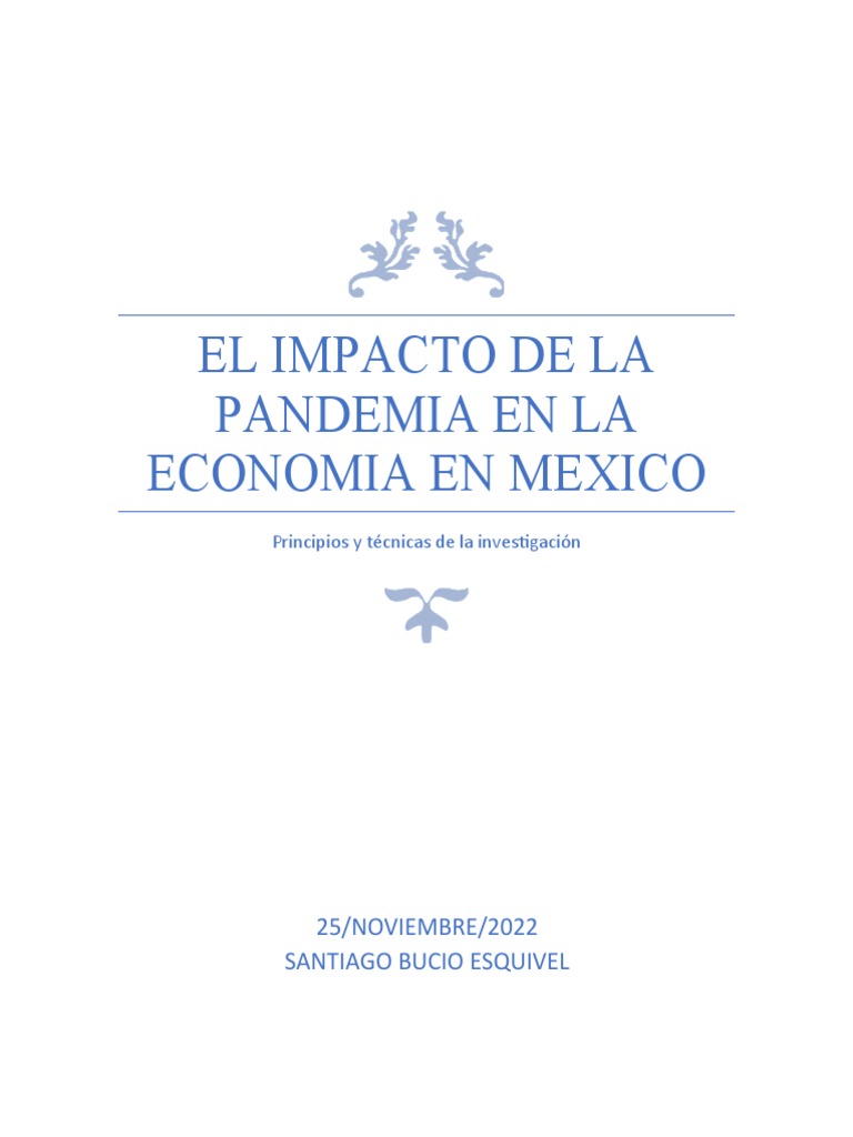 Impacto Económico de la Pandemia en México | PDF | Pobreza | Pobreza e ...