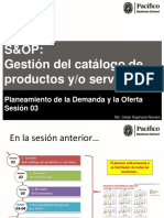S&OP: Gestión Del Catálogo de Productos Y/o Servicios