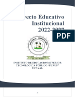 Proyecto Educativo Institucional 2022-2027: Instituto de Educación Superior Tecnológica Público "Purus" Ucayal
