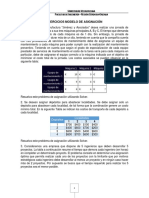 Ejercicios Modelo de Asignación