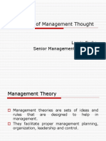 Evolution of Management Thought: From Scientific to Contemporary