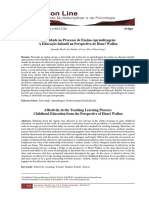 Afetividade No Processo de Ensino-Aprendizagem: A Educação Infantil Na Perspectiva de Henri Wallon