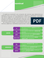 Regência Nominal: A de Por para Com