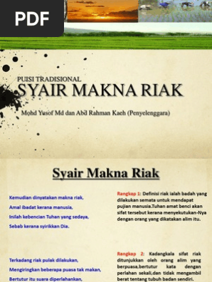 Dapatkan Gambar Syair Makna Riak Terkeren oleh www.cikimm.com