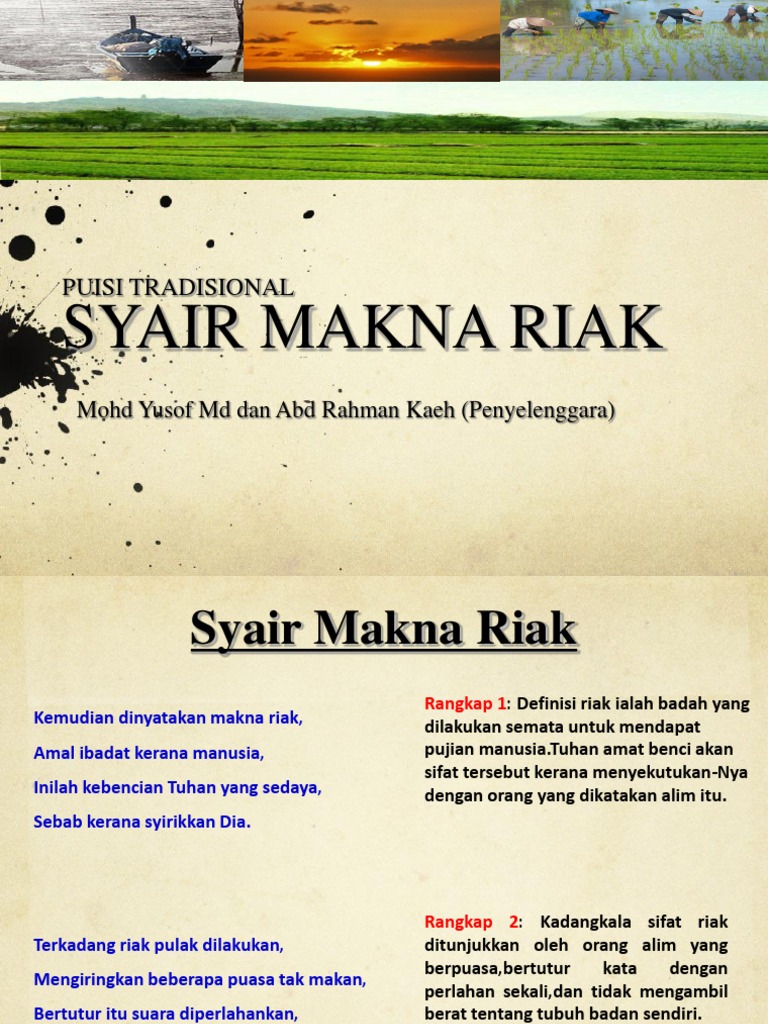 Makna Riak dalam Syair Tradisional | PDF