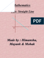 Mathematics: Title: Straight Line