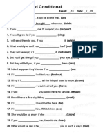 First vs Second Conditional Practice Worksheet