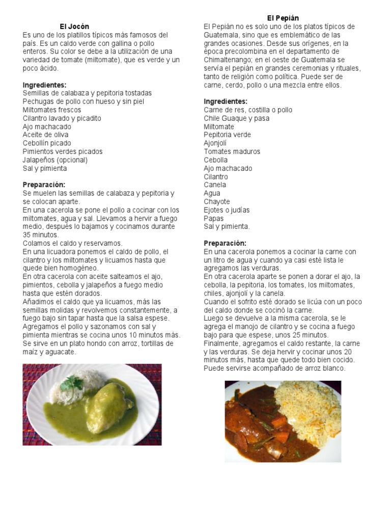 El Jocón | PDF | Cilantro | Panes