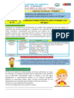 Experiencia de Aprendizaje - Ciencias Sociales - Actividad 1 - 1ero y 2do Grado - 2023