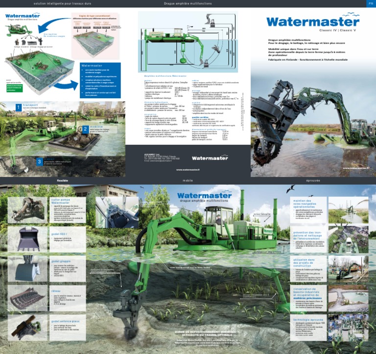 Drague amphibie multifonctions Watermaster | PDF | Dragage | Canal