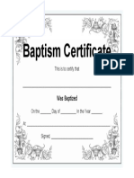 Baptism Certificate Template 4