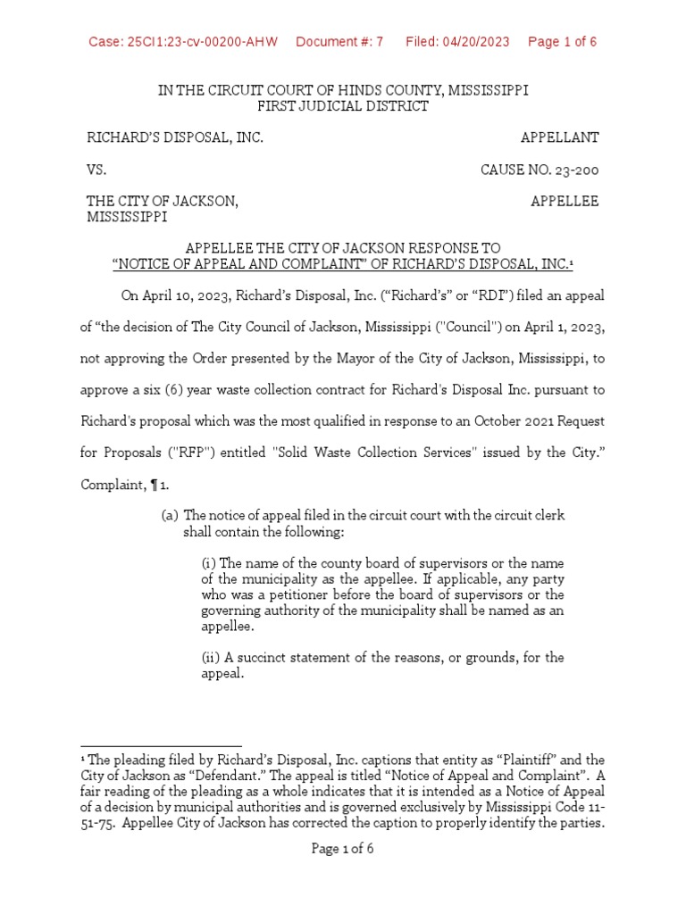 Council Response To Richard's PDF Complaint Virginia Circuit Court