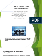 Analisis de La Formulacion de Las Politicas Publicas