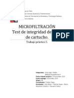 Test de integridad de filtros de microfiltración
